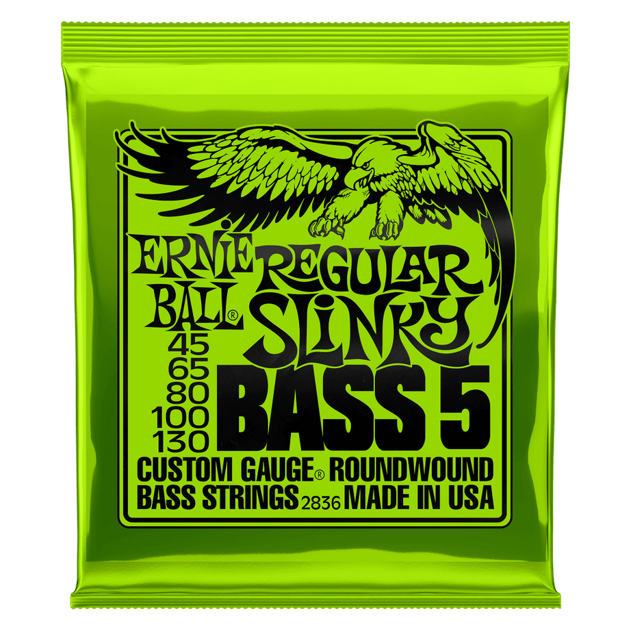 ERNIE BALL REGULAR SLINKY 5-STRING ELECTRIC BASS STRINGS 45-130