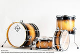 Dixon Fuse Maple 418 Series 4-Pce Drum Kit in Black Burst Gloss Includes Dixon 9290 Double-Braced Hardware
