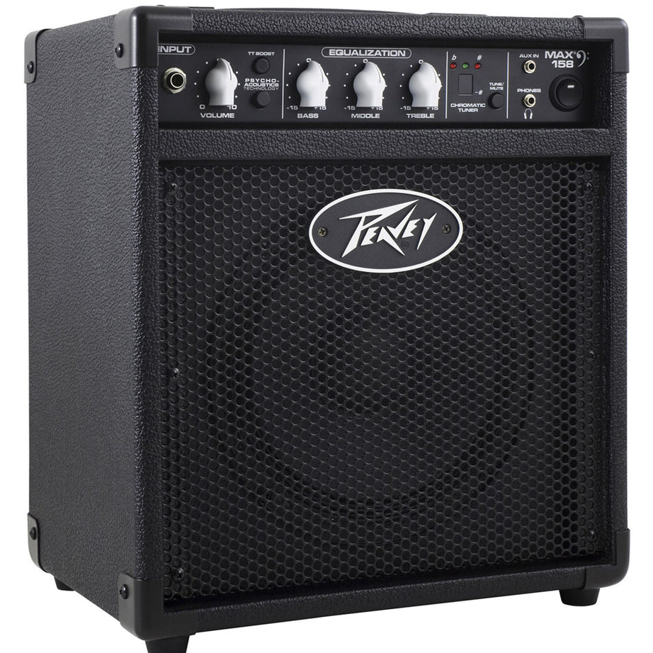 Peavey MAX Series "MAX158" Bass Amp Combo 20-Watt, 1 x 8" MAX Portability. MAX Flexibility. MAX Sound.