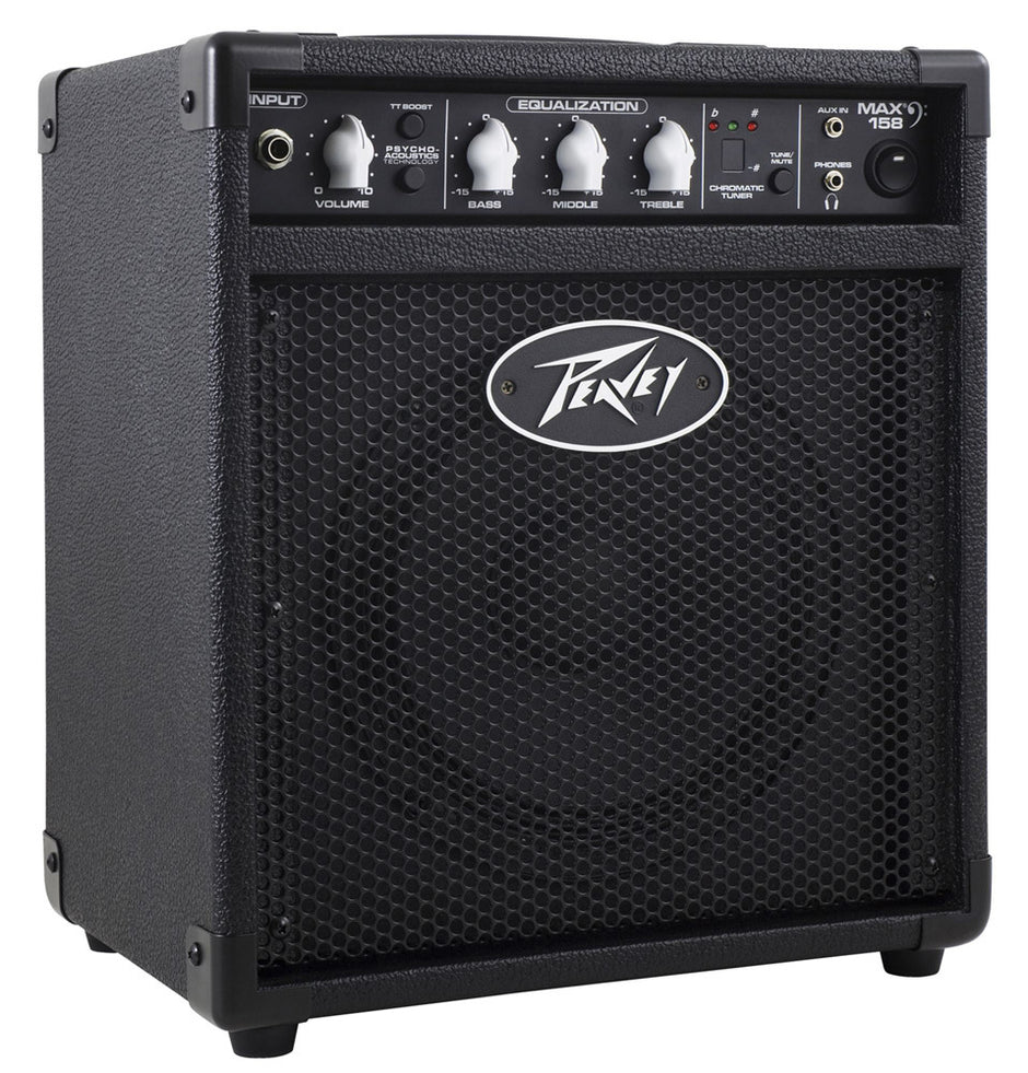 Peavey MAX Series "MAX158" Bass Amp Combo 20-Watt, 1 x 8" MAX Portability. MAX Flexibility. MAX Sound.