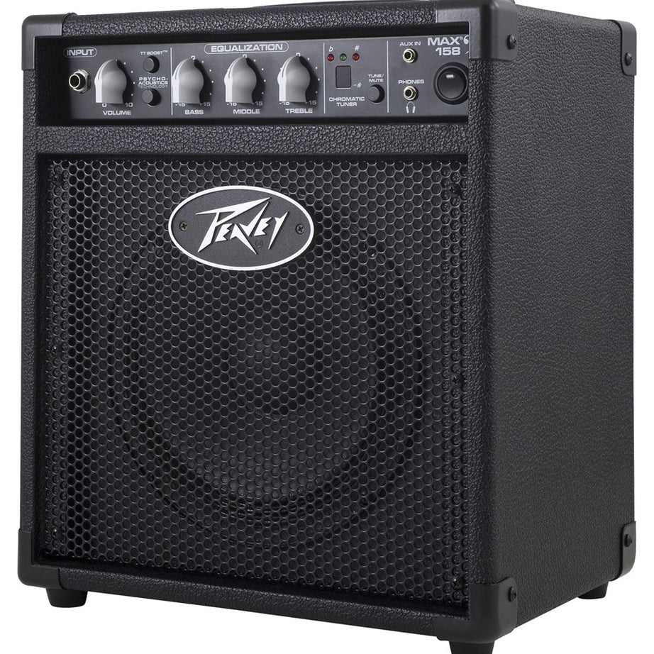 Peavey MAX Series "MAX158" Bass Amp Combo 20-Watt, 1 x 8" MAX Portability. MAX Flexibility. MAX Sound.