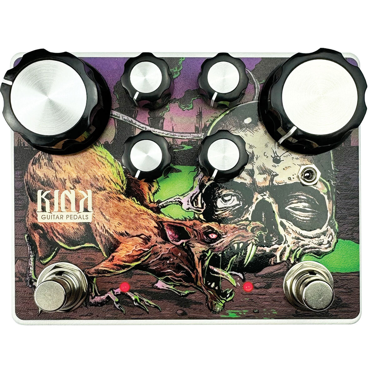 Kink Russian Plague Fuzz Distortion pedal Dual circuit  Doom style fuzz Rat and Muff