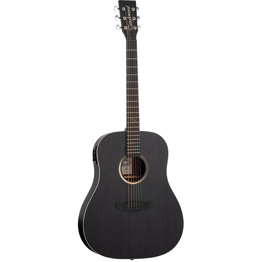 Tanglewood Blackbird Sloped Shoulder Dreadnought Acoustic/Electric Smokestack Satin