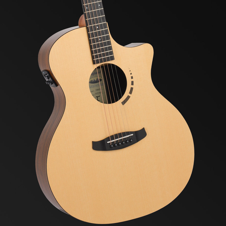 Tanglewood Metropolitan Auditorium Venetian Cutaway/Electric Spruce/Koa Guitar