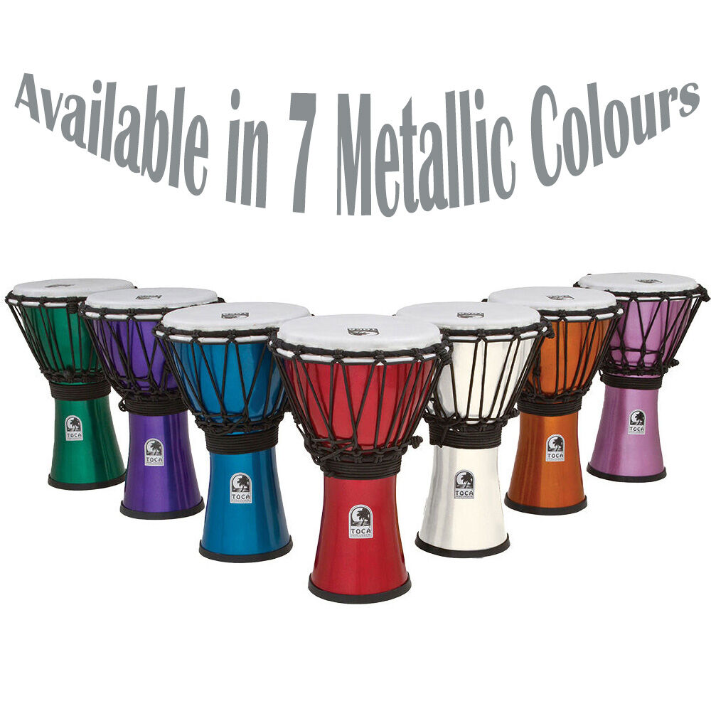Toca Freestyle Colorsound Series Djembe 7" in Metallic Red For Health, For Spirit, For Life
