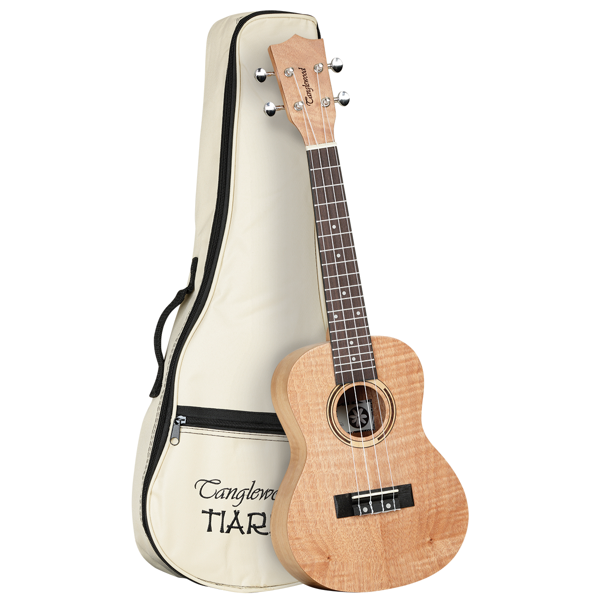 Tanglewood TWT6B Tiare Concert Ukulele All Flame Mahogany with Bag
