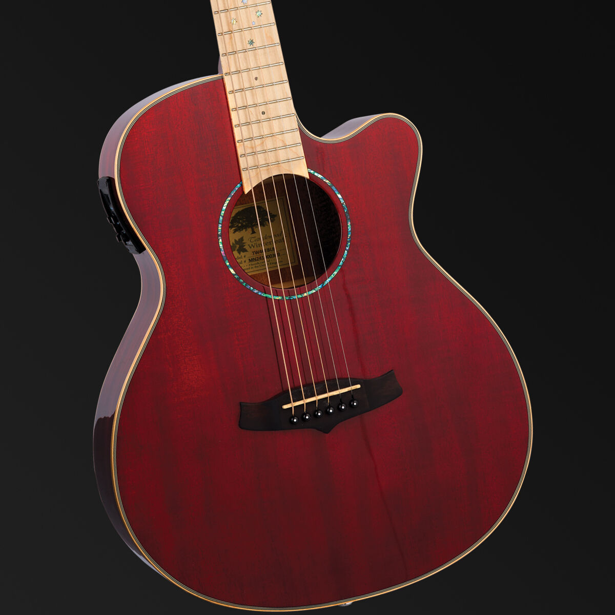 Tanglewood Winterleaf Pro Blonde Superfolk Acoustic/Elec Guitar Barossa Red Gloss