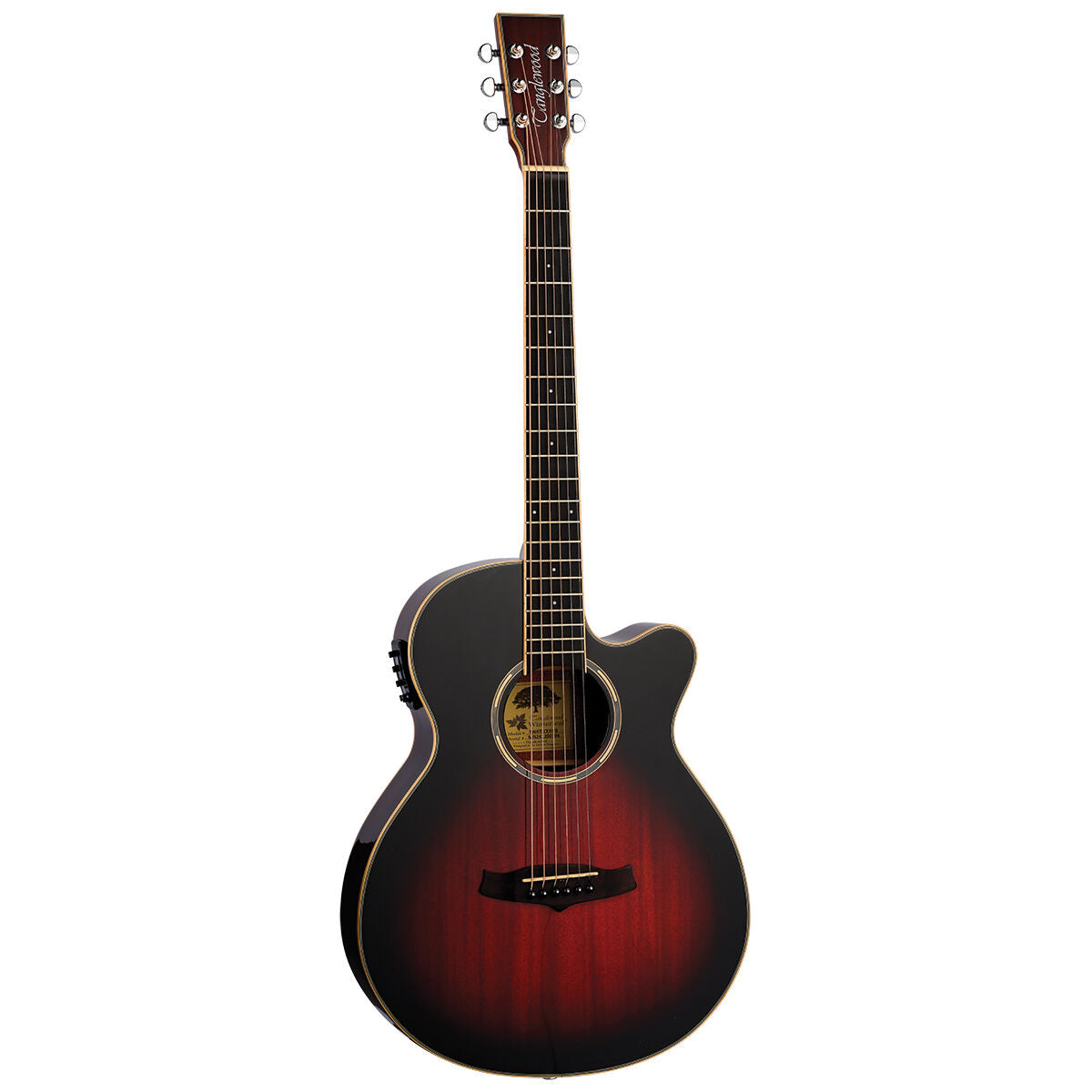 Tanglewood Winterleaf Pro Thinline Super Folk Acoustic/Electric Guitar Antique Vintage Burst