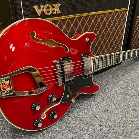 Hagstrom Alvar Semi-Hollow Guitar in Wild Cherry Transparent Gloss The Warrior Elf God!