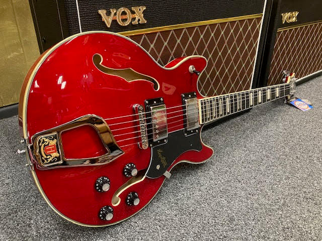 Hagstrom Alvar Semi-Hollow Guitar in Wild Cherry Transparent Gloss The Warrior Elf God!