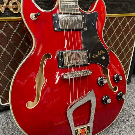 Hagstrom Alvar Semi-Hollow Guitar in Wild Cherry Transparent Gloss The Warrior Elf God!