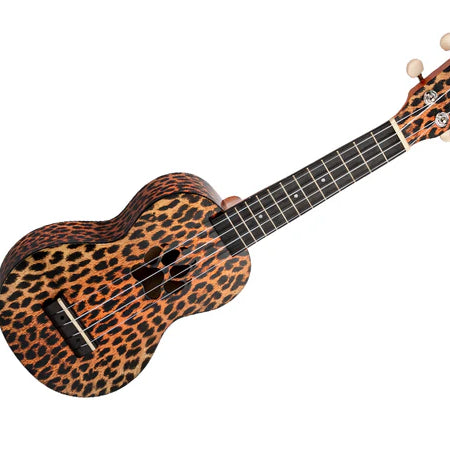 Mahalo Cheetah Art II Print Soprano Ukulele