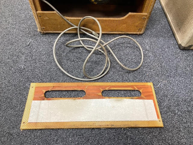 SOLD - 1956 Fender Deluxe 5E3 Tweed Narrow Panel amplifier