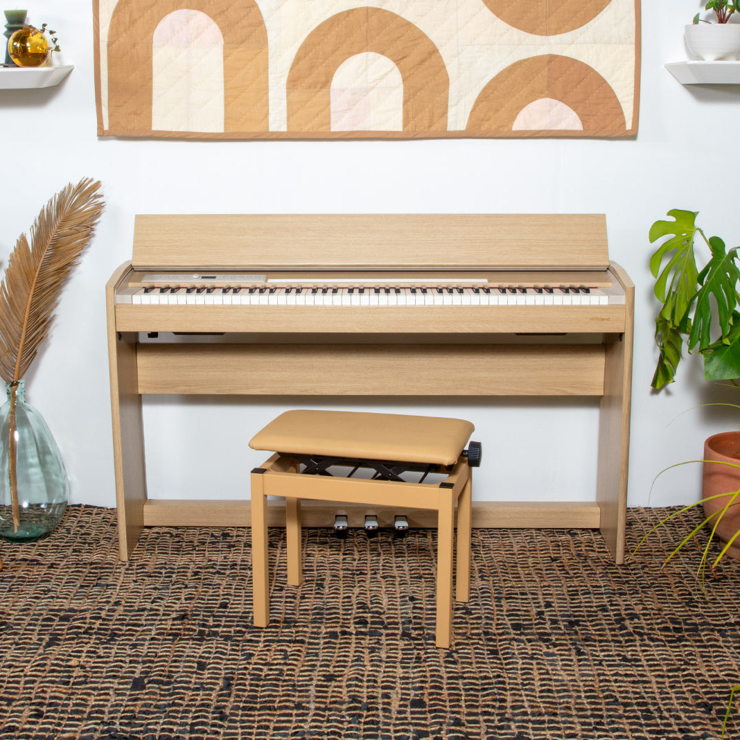 Roland F701 Digital Piano - Light Oak