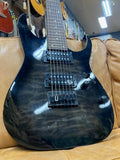 Ibanez GRG7221QA 7-String Electric Guitar (Transparent Black Sunburst) preowned