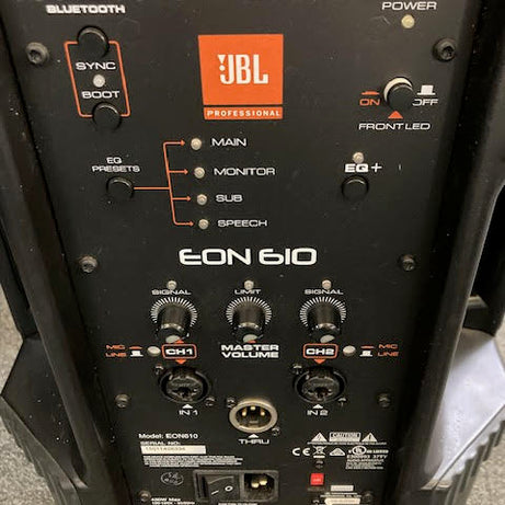 JBL EON610 speaker x1  (preowned)