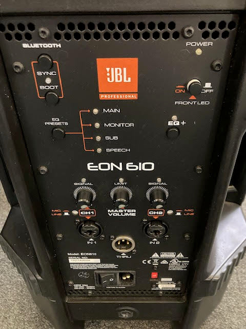 JBL EON610 speaker x1  (preowned)