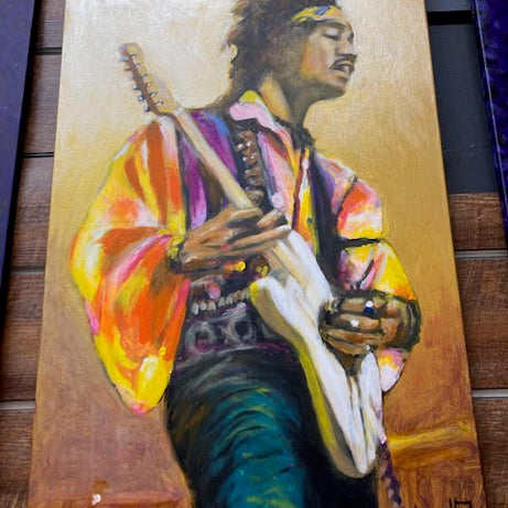 Jimi Hendrix on canvas - acrylic