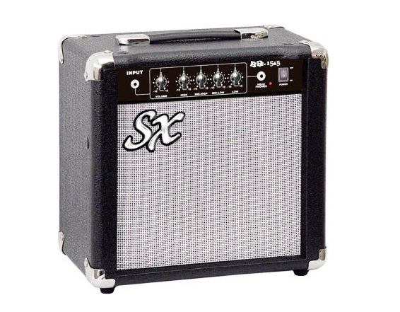 SX ABA1565 15w Bass Practice Amplifier | Black