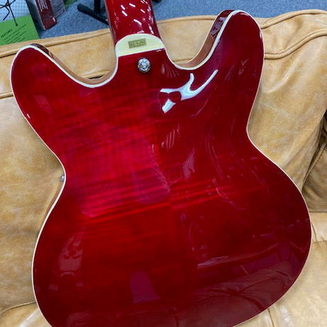 Hagstrom Super Viking Semi-Hollow Guitar in Wild Cherry Transparent Gloss Articulate. Expressive. Aggressive.