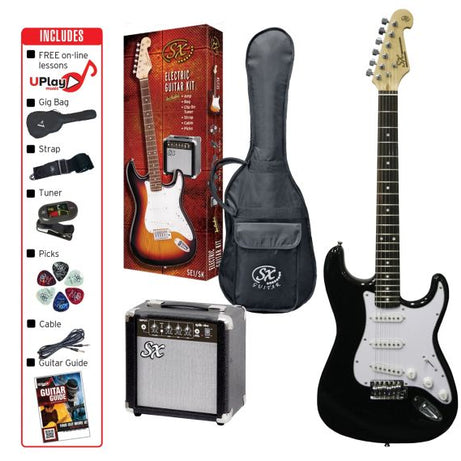 SX 3/4 Size Electric Guitar Kit in Black and Avaliable in Sunburst