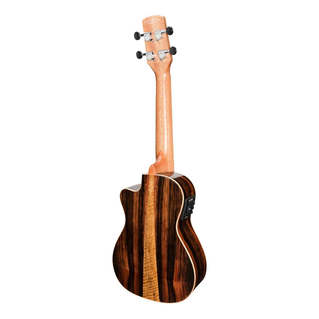 Martinez Southern Belle 7 Series Spruce Solid Top Electric Cutaway Concert Ukulele with Hard Case (Natural Gloss)