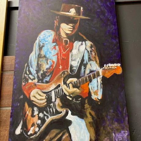 ON SALE NOW - ORIGINAL SRV - Acrylic on canvas .