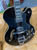 Hagstrom Tremar HJ500 Hollow Body Guitar in Black Gloss Masterpiece with Attitude