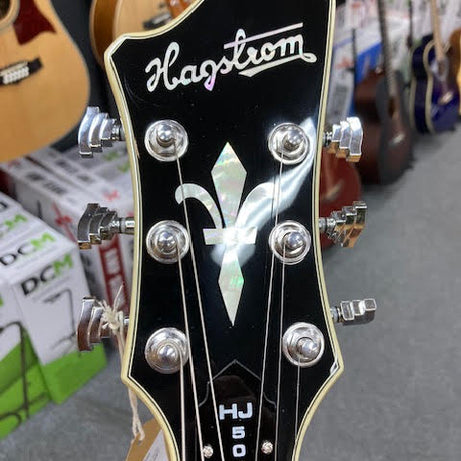 Hagstrom Tremar HJ500 Hollow Body Guitar in Black Gloss Masterpiece with Attitude