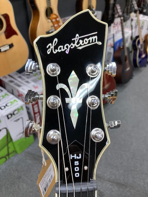 Hagstrom Tremar HJ500 Hollow Body Guitar in Black Gloss Masterpiece with Attitude