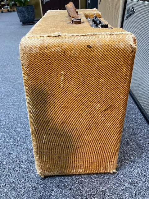 SOLD - 1956 Fender Deluxe 5E3 Tweed Narrow Panel amplifier