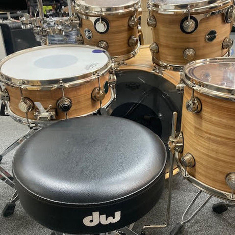 DW ECO-X Bamboo/Birch 6 piece drum kit w/ hardware + cymbals (preowned)