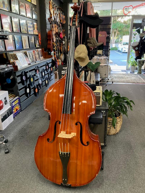 Double Bass 3/4 Allegro brand ? w/ case and bow (preowned)