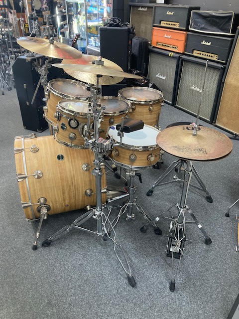 DW ECO-X Bamboo/Birch 6 piece drum kit w/ hardware + cymbals (preowned)