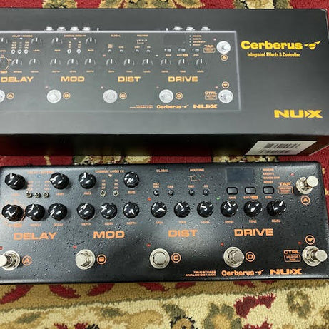 NU-X Cerberus Integrated Multi-Effects & Controller, Inside Routing & IR Loader with Digital FX, Analog Overdrive & Distortion(Preowned)