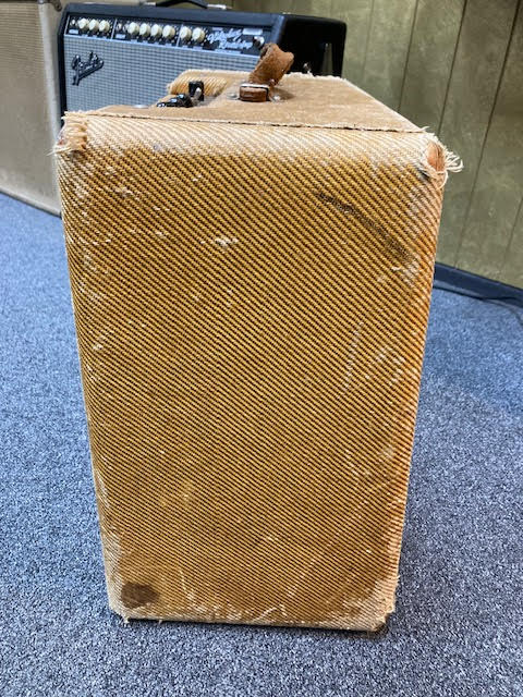 SOLD - 1956 Fender Deluxe 5E3 Tweed Narrow Panel amplifier