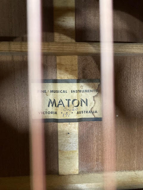 Maton Tasman CW40 1980's acoustic guitar w/ case