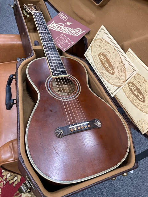 Washburn 125th anniversary limited edition parlour guitar w/ case