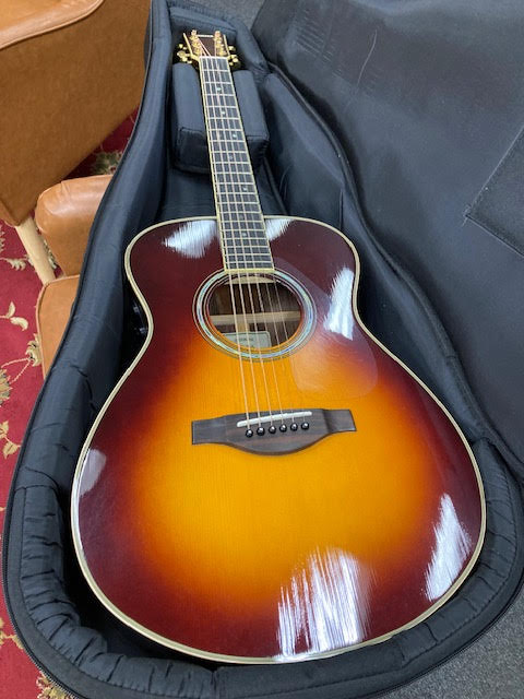 Yamaha Transacoustic LS-TA Brown burst w/ case ALL SOLID (preowned)