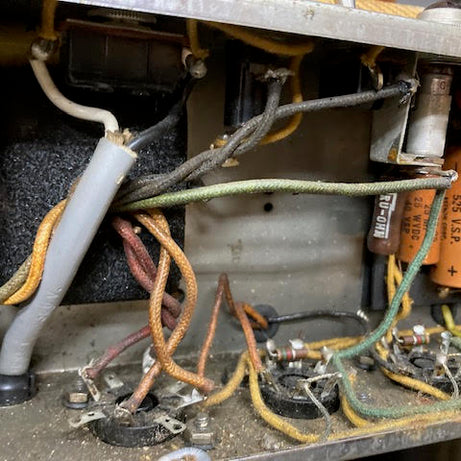 SOLD - 1956 Fender Deluxe 5E3 Tweed Narrow Panel amplifier