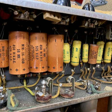 SOLD - 1956 Fender Deluxe 5E3 Tweed Narrow Panel amplifier