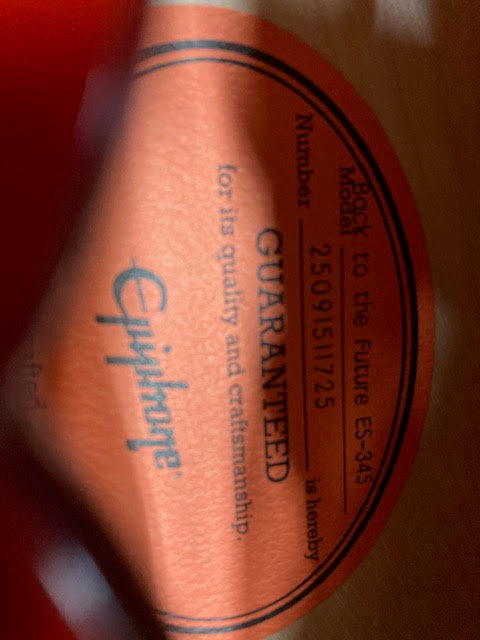 Epiphone Back to the Future ES345 LIMITED EDITION (Preowned - Immaculate)