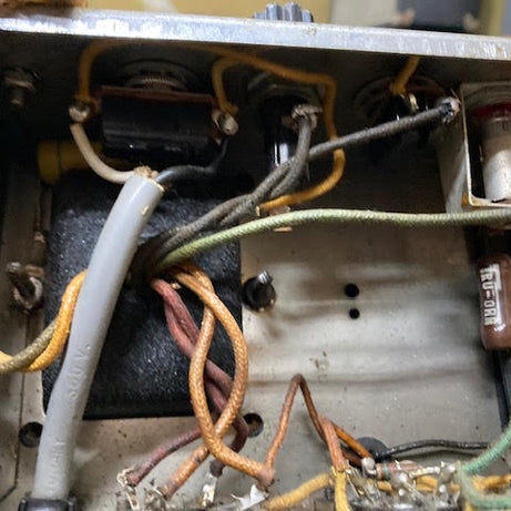 SOLD - 1956 Fender Deluxe 5E3 Tweed Narrow Panel amplifier