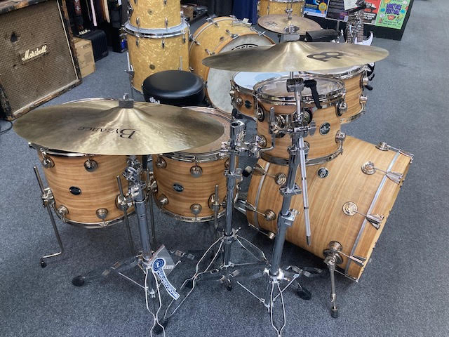 DW ECO-X Bamboo/Birch 6 piece drum kit w/ hardware + cymbals (preowned)