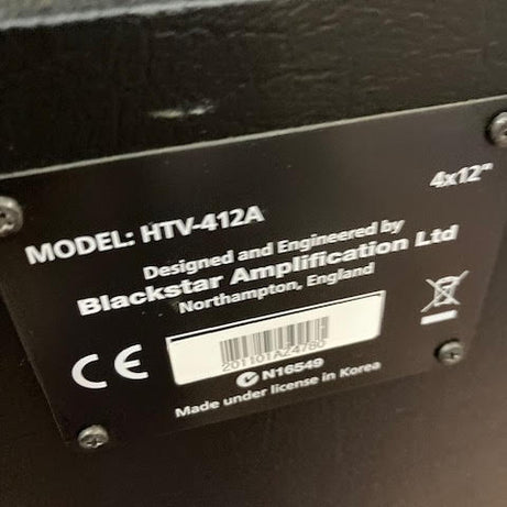 Blackstar 4x12 cab HTV-412A guitar amp cab