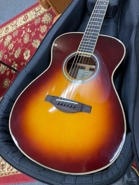 Yamaha Transacoustic LS-TA Brown burst w/ case ALL SOLID (preowned)
