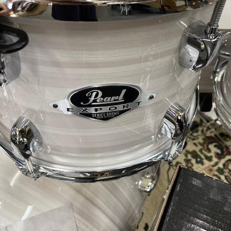 Pearl Export EXX Fusion plus Slipstream White  w/ zildjian cymbals + Bonus 8" Tom