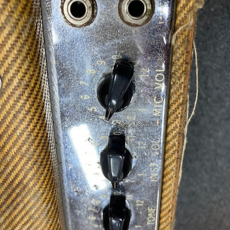 SOLD - 1956 Fender Deluxe 5E3 Tweed Narrow Panel amplifier