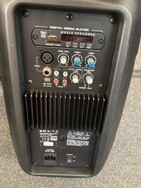 Leem SPA-10 Active 120W, 2-Way, 10" PA Speaker Built-in MP3 Player with SD Card & USB Input (preowned)