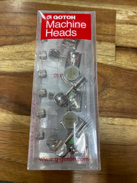 Gotoh Locking Tuners - 6 in a line - Magnun Lock Trad (MG-T) - Nickel (preowned)